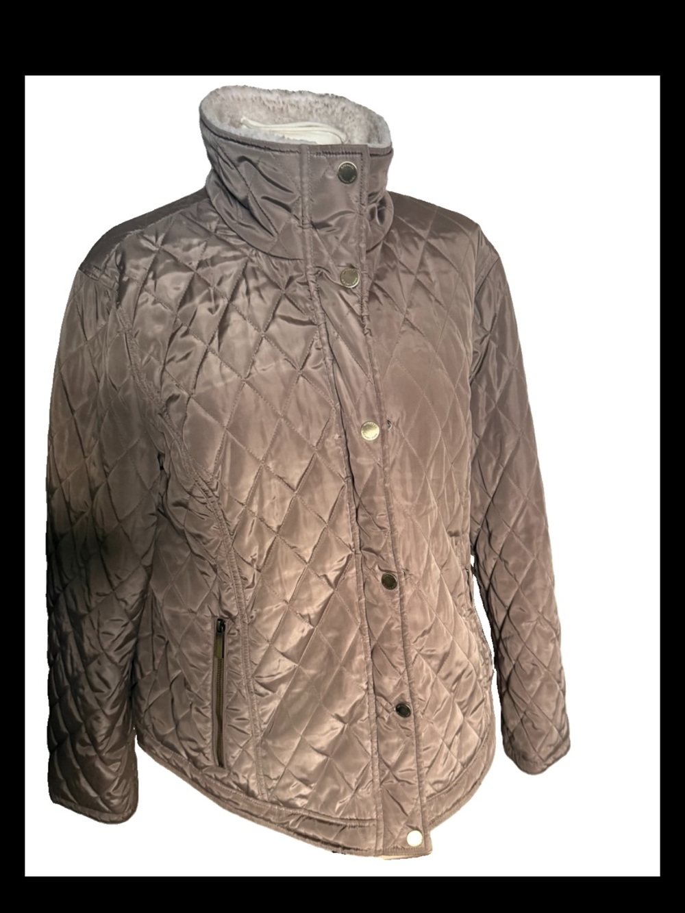 MICHAEL MICHAEL KORS WOMENS QUILTED TAN/GOLD JACKET SIZE  XL